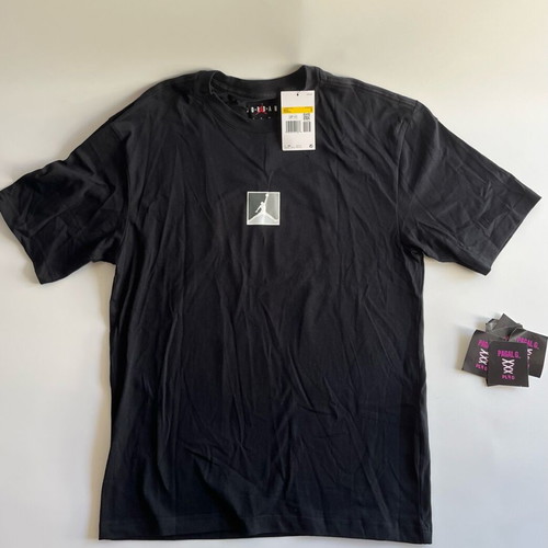 Jordan Nike Air Jordan black short-sleeve shirt new, size S/M oversized