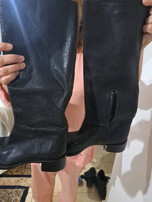 Prada women's leather black boots new size 40