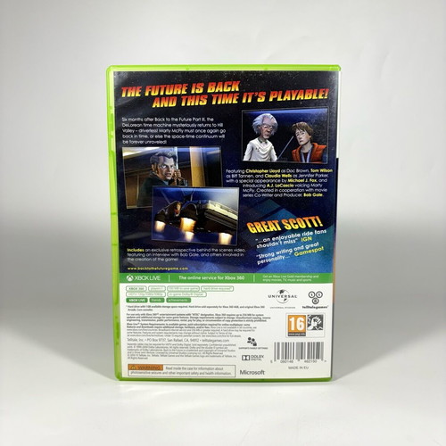 Back to the Future The Game 30th Anniversary Edition for Xbox 360 like new, complete