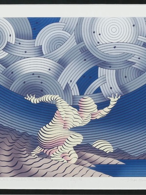 John Martineau Atlas Upholds The Heavens signed print