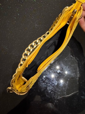 Bag new yellow with chain strap