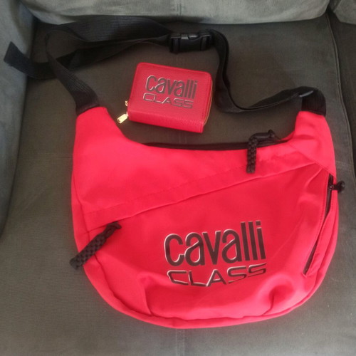 Bag with wallet shoulder crossbody red