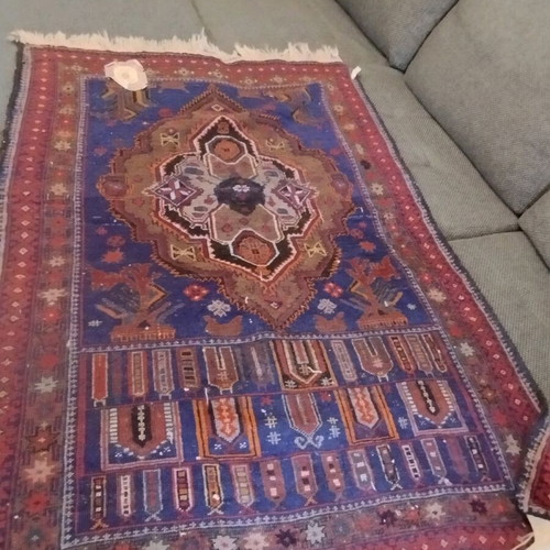 Authentic handmade rug used