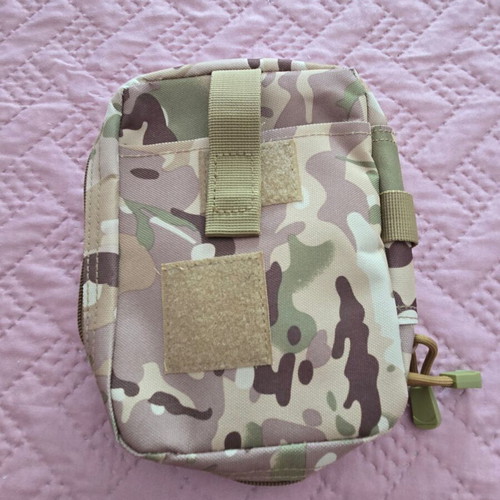 Camo first aid kit pouch for camping and airsoft