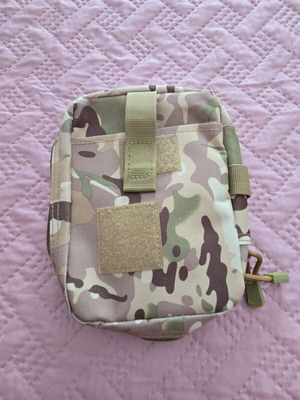 Camo first aid kit pouch for camping and airsoft