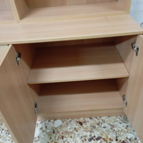Melamine shelves like new with two drawer units and cabinet