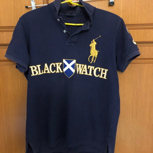 Polo by Ralph Lauren Blackwatch shirt used, size M, blue