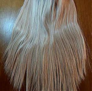 Ρεαλιστική γυναικεία περούκα. Συνθετικά.Μήκος 60 cm