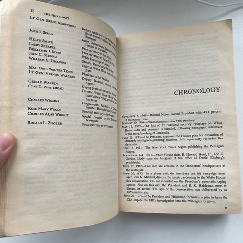 Book The Final Days used, English language