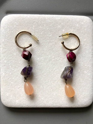 Zara dangling earrings like new with multicolored stones