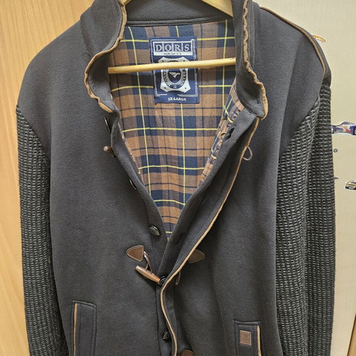 Dors men's cardigan knit used, size 3XL, blue and brown