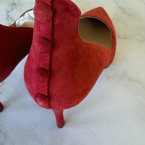 Nine West women's suede pump new, red, size 38.5