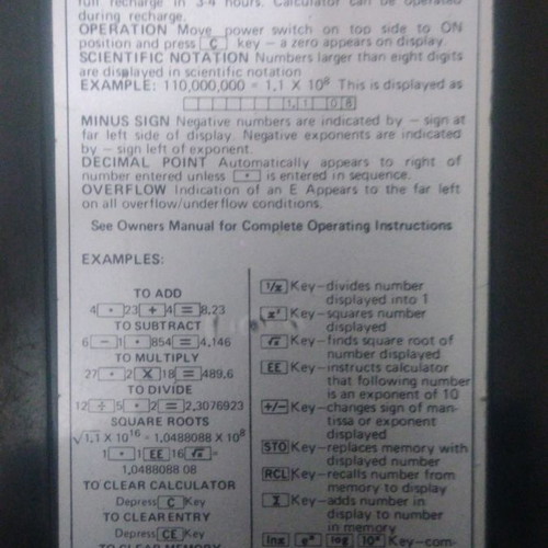Texas Instruments calculator 1974 used with carrying case