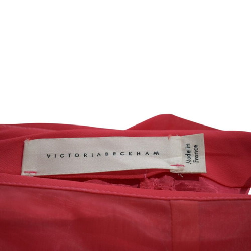 Victoria Beckham coral pleated maxi skirt like new, FR 38