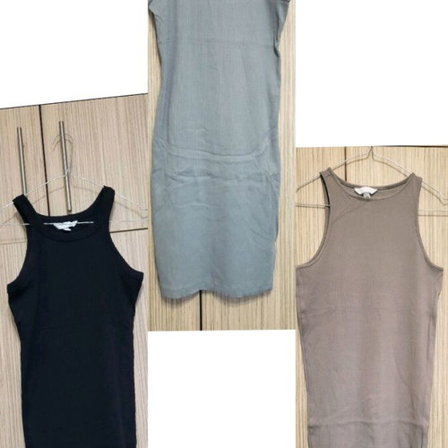 H&M Rib Dresses pack of 3 medium size like new