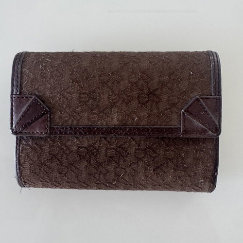 DKNY women's leather wallet used, brown