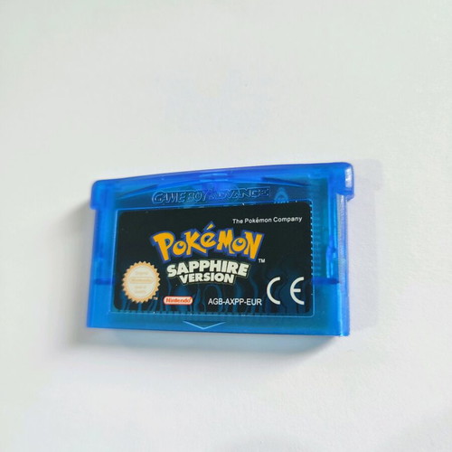 Sapphire Game Boy Advance Pokemon Cartridge used, Nintendo SP compatible