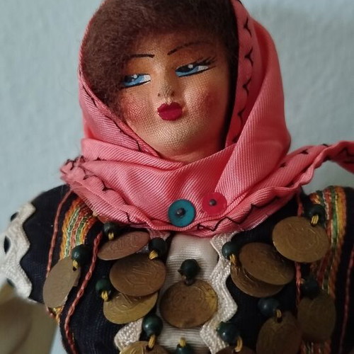 Vintage Corfiot Doll like new, traditional costume 1950s