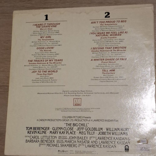 The Big Chill Original Motion Picture Soundtrack LP used