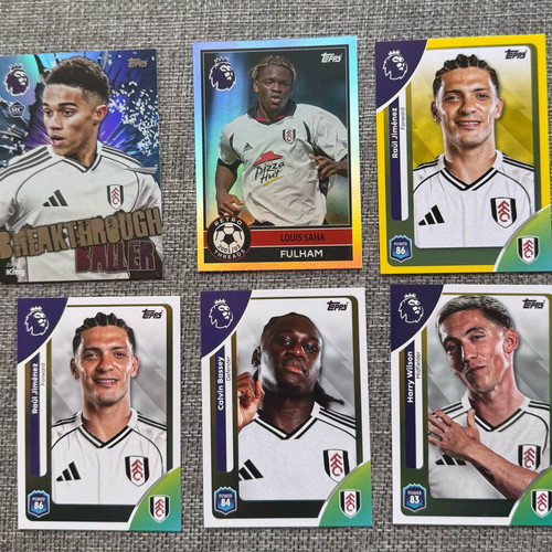 Fulham Lot Cards Topps PL 25/26 New, Base Inserts Parallel