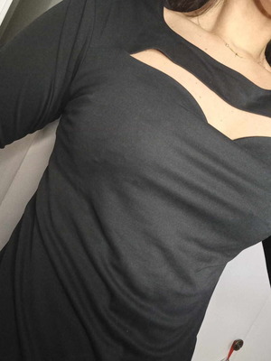 Black top with cutouts used, size M