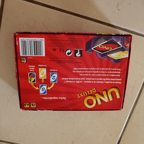 Uno card game with signs of use