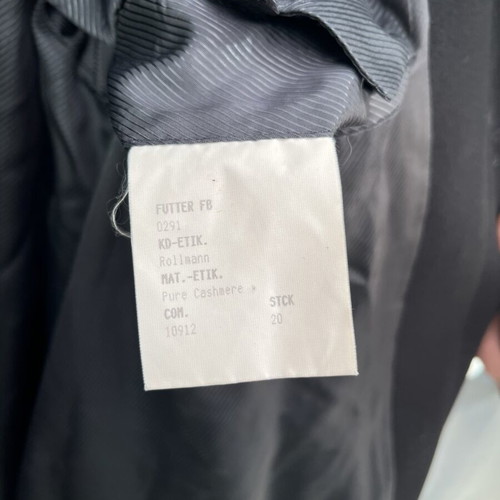 Rollmann cashmere coat used, size L/XL, black