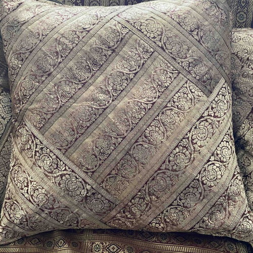 Boho Indian Mandala sofa cover with elephants and 5 pillows like new