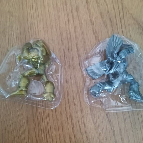 Gormiti collectible figures new, ultra hurricane silver and gold with packaging
