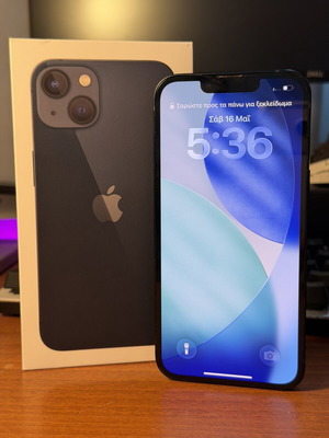 iPhone 13 σαν καινούργιο, 128GB, μαύρο, 100% υγεία μπαταρίας