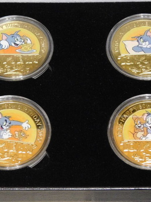 Tom & Jerry collectible coin set 4 pieces 80 years anniversary new