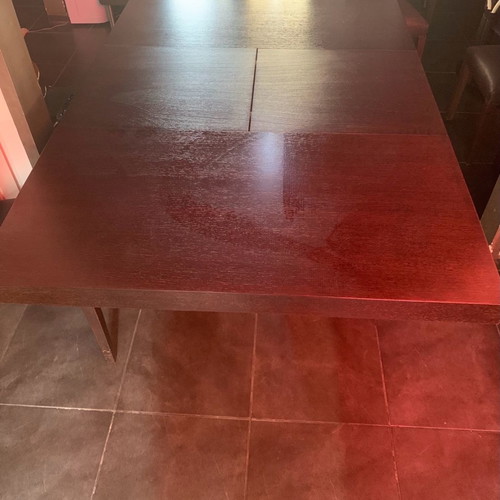 Oak dining table used with extension mechanism 120x120 to 173x120