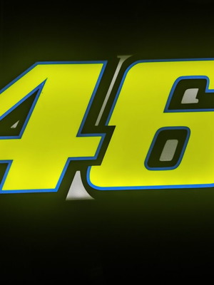 Lightbox 3D print Valentino Rossi number, like new, USB powered