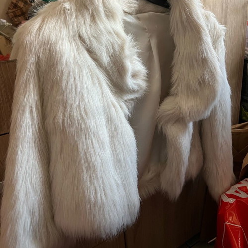 Fur bolero like new, not very short