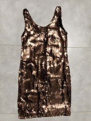 Bronze sequin dress, sleeveless, medium size