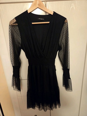 Mini dress Pink Woman black with lace like new size M