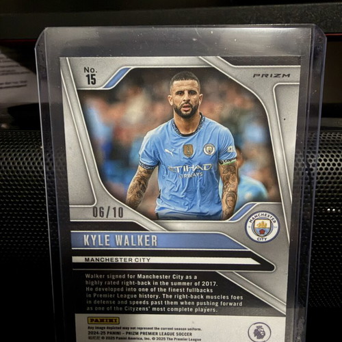 Kyle Walker Panini Prizm Manchester City Gold Prizm 06/10