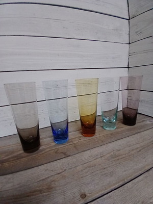 Max Verboeket K3 ‘Carnaval’ vintage longdrink glasses set of 5