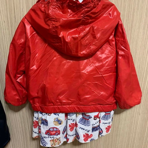 Mayoral dress and red windbreaker jacket set 12m 80cm like new