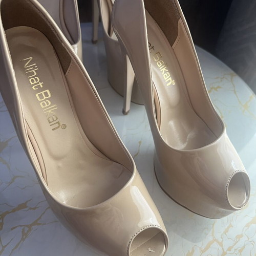 High Heels beige, like new, size 38