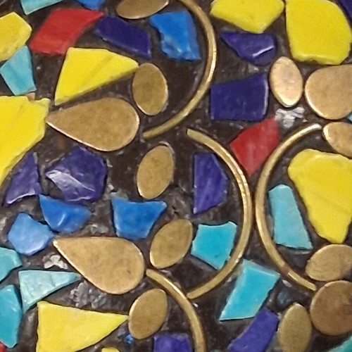 Vintage mosaic necklace used, impressive piece