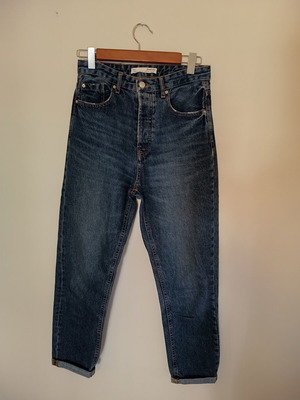 Stradivarius mom fit jeans like new, dark blue, size S