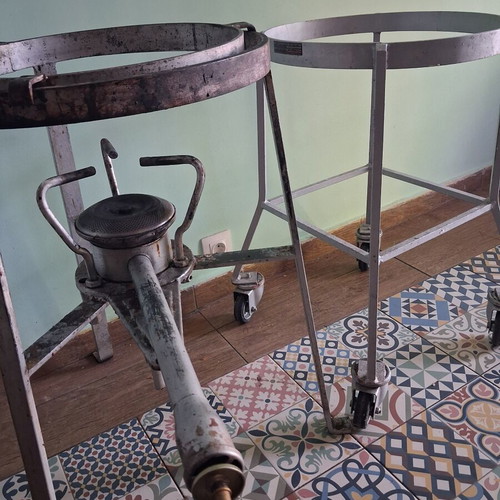 Professional Gas Burner with Rolling Stand used
