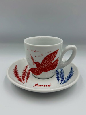 Espresso Greek Coffee Set with Porcelain Cup and Saucer by A. Fasianos new