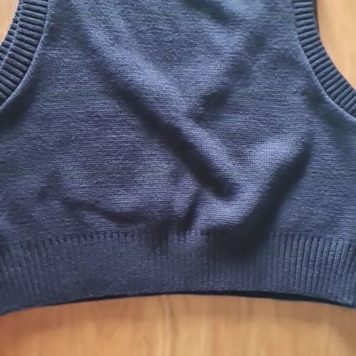 Stradivarius sleeveless vest blue checkered, like new