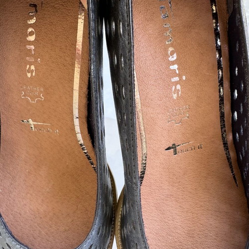 Tamaris Navy Leather Summer Perforated Pumps new, size 38