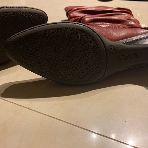 Pikolinos boots genuine leather size 36 new, burgundy-red