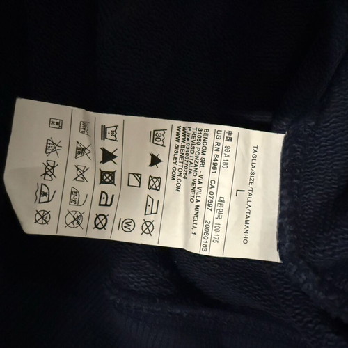 Sisley hoodie like new, size L, blue