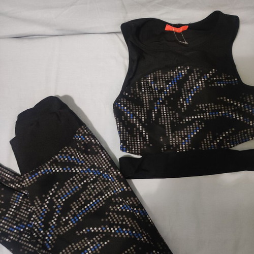 Pink Woman sports set size S like new, black and grey