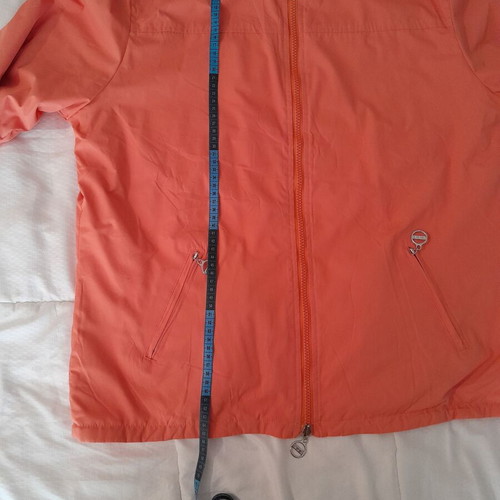 Spring fleece jacket L with removable hood like new, pale apricot